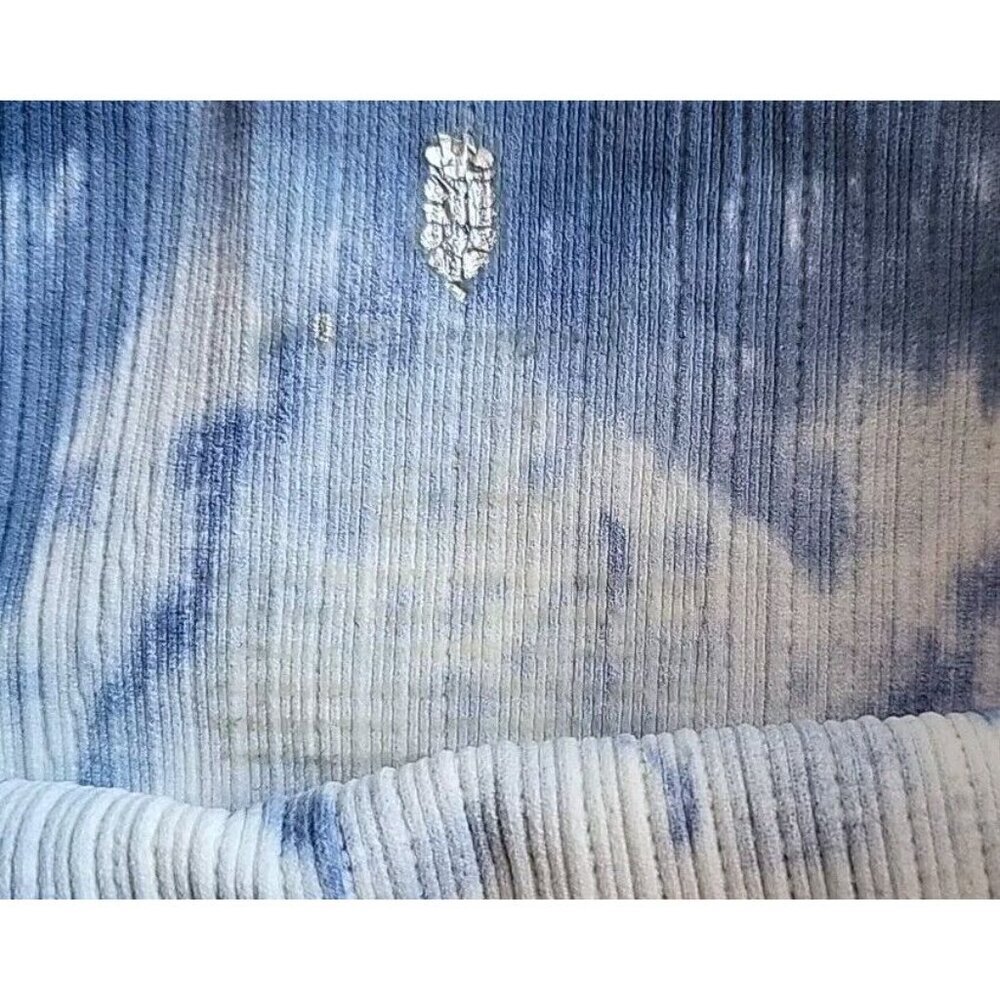 Free People Tie Dye Cropped Leggings Blue,‎ With Cut-outs Size Small - Picture 3 of 9
